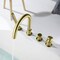 Kibi Circular Deck Mounted Bathtub Faucet with Hand Shower, Brushed Gold KTF3101BG - alternate 5